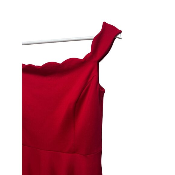 ModCloth Dress Womens Medium Mini Sundress Sleeveless Red Fit Flare Work Casual - Picture 4 of 13
